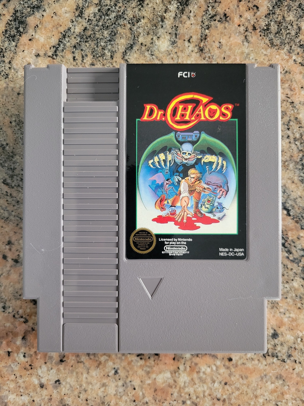 Nintendo (NES): Dr Chaos, Protective Sheath & Manual. Excellent Condition. $22